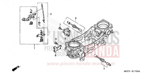 CORPO FARFALLATO (PARTI COMPONENTI) (VTR1000SP2/3/4/5/6) VTR1000SP2 di 2002